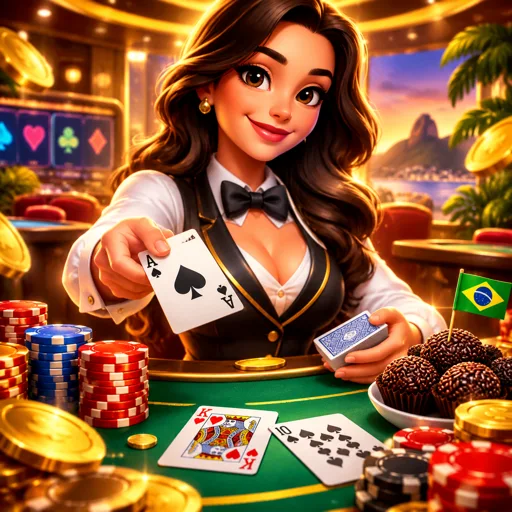 Mesa de Infinite Blackjack com assentos ilimitados e cartas na mesa